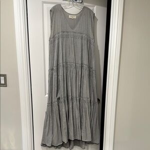 Anthropologie X Urvashi Kaur Black/White Sleeveless Maxi Dress NWOT